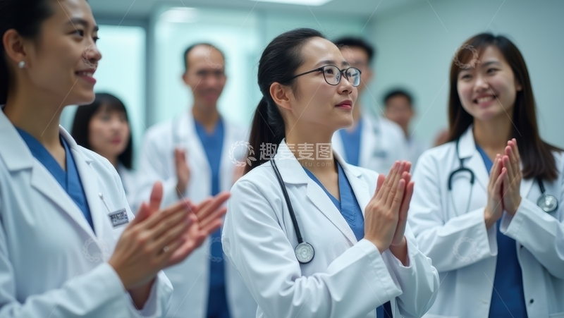 高清大图下载【趣麦麦图】医生团队会议