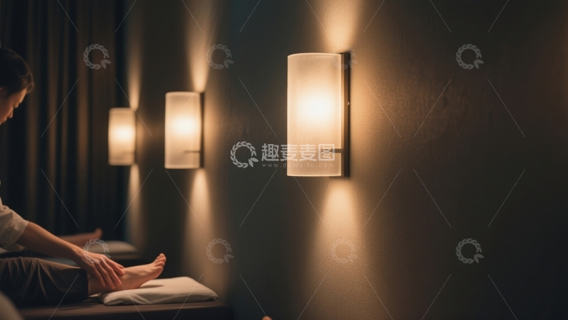 高清大图下载【趣麦麦图】暖光相伴，静享足部放松时刻