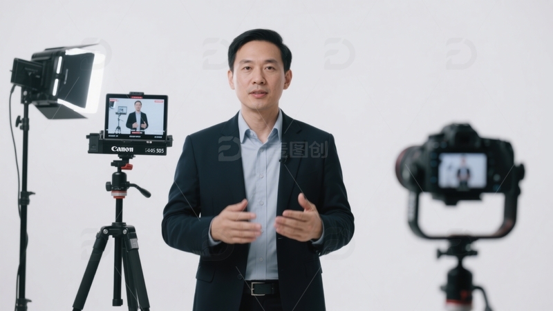 高清大图下载【趣麦麦图】专业形象直播场景