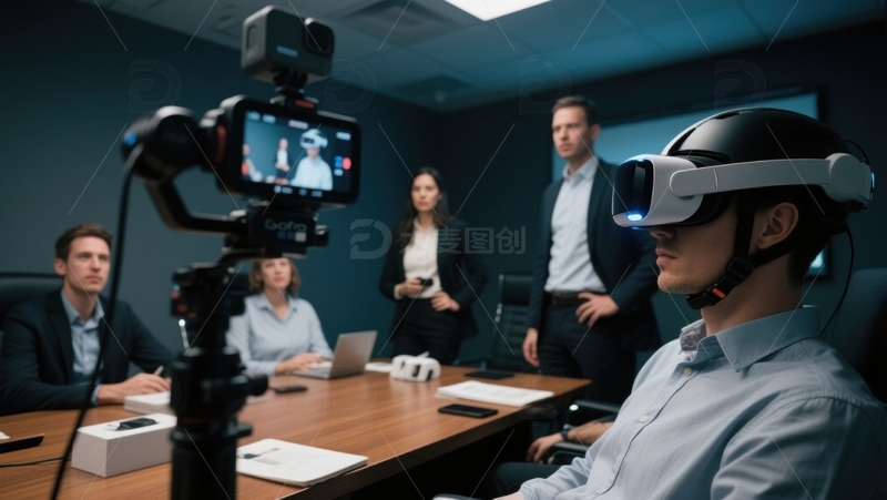 高清大图下载【趣麦麦图】虚拟会议与团队协作