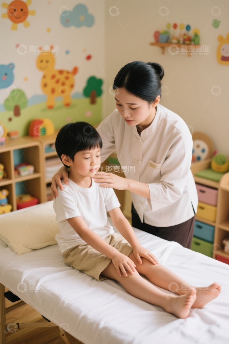 高清大图下载【趣麦麦图】儿童推拿呵护健康