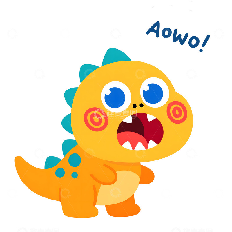 高清大图下载【趣麦麦图】可爱恐龙卡通素材