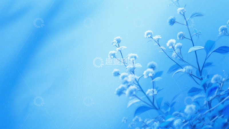 高清大图下载【趣麦麦图】蓝色文艺清新背景