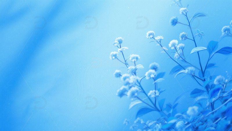 高清大图下载【趣麦麦图】蓝色文艺清新背景