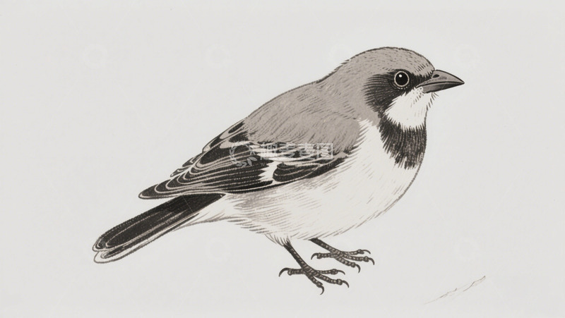 高清大图下载【趣麦麦图】鸟类喜鹊手绘