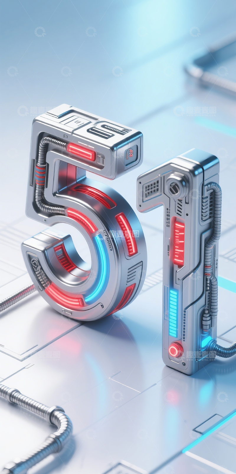 高清大图下载【趣麦麦图】赛博机械数字514