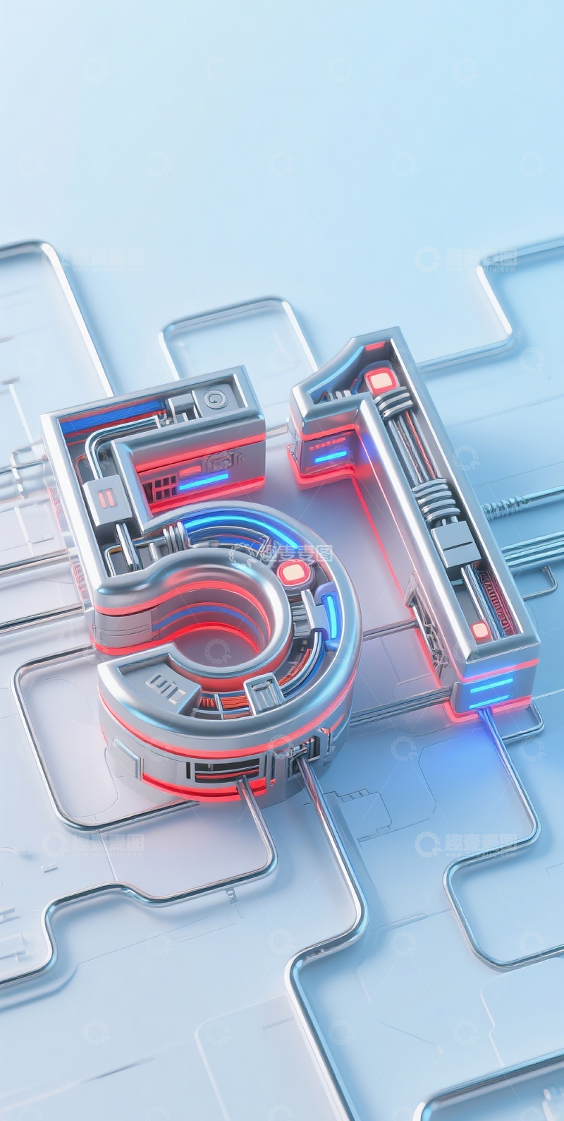 高清大图下载【趣麦麦图】赛博机械数字517