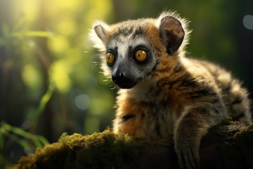 森林里的一只狐猴