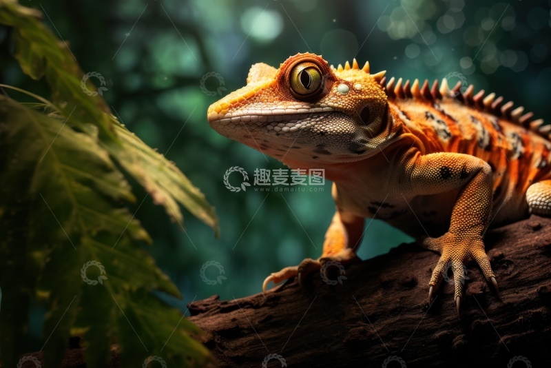 高清大图下载【趣麦麦图】森林里的变色龙