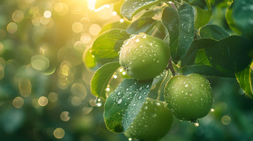 春天果实上的雨滴1
