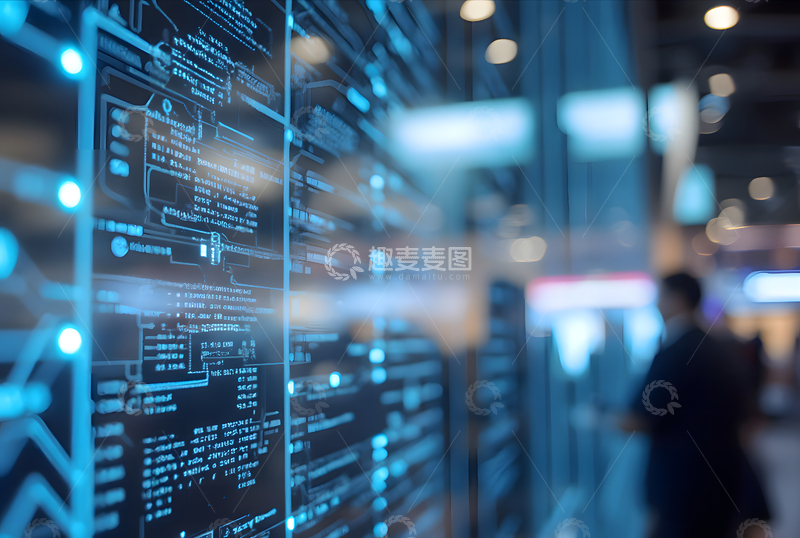 高清大图下载【趣麦麦图】数字化智能化虚拟现实前沿科技概念图1