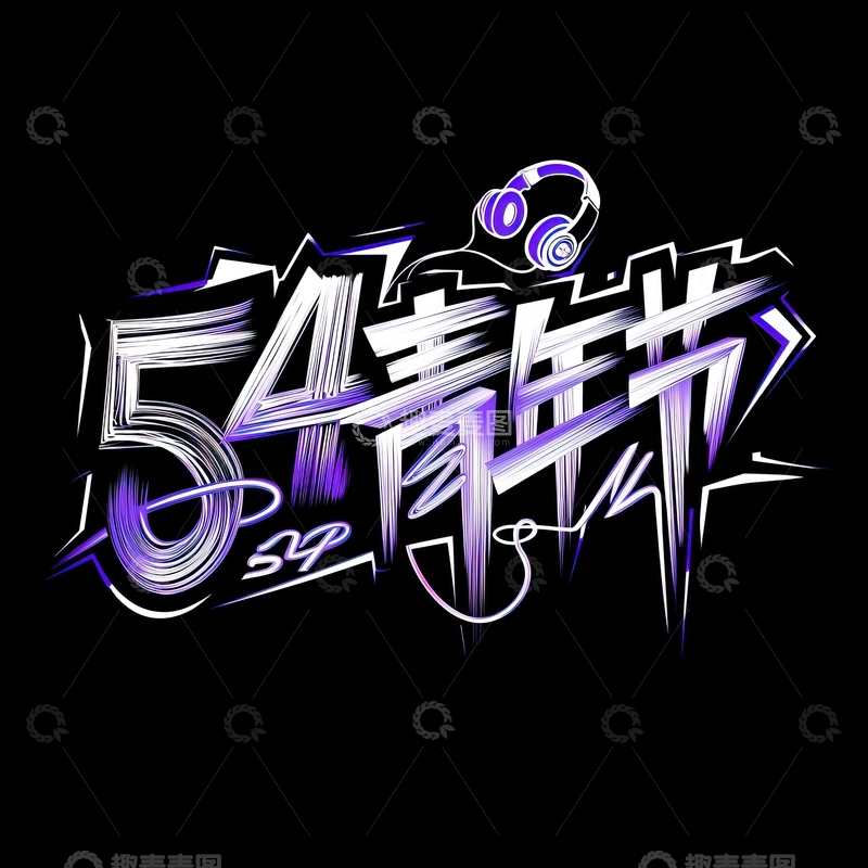高清大图下载【趣麦麦图】54青年节艺术字设计素材27