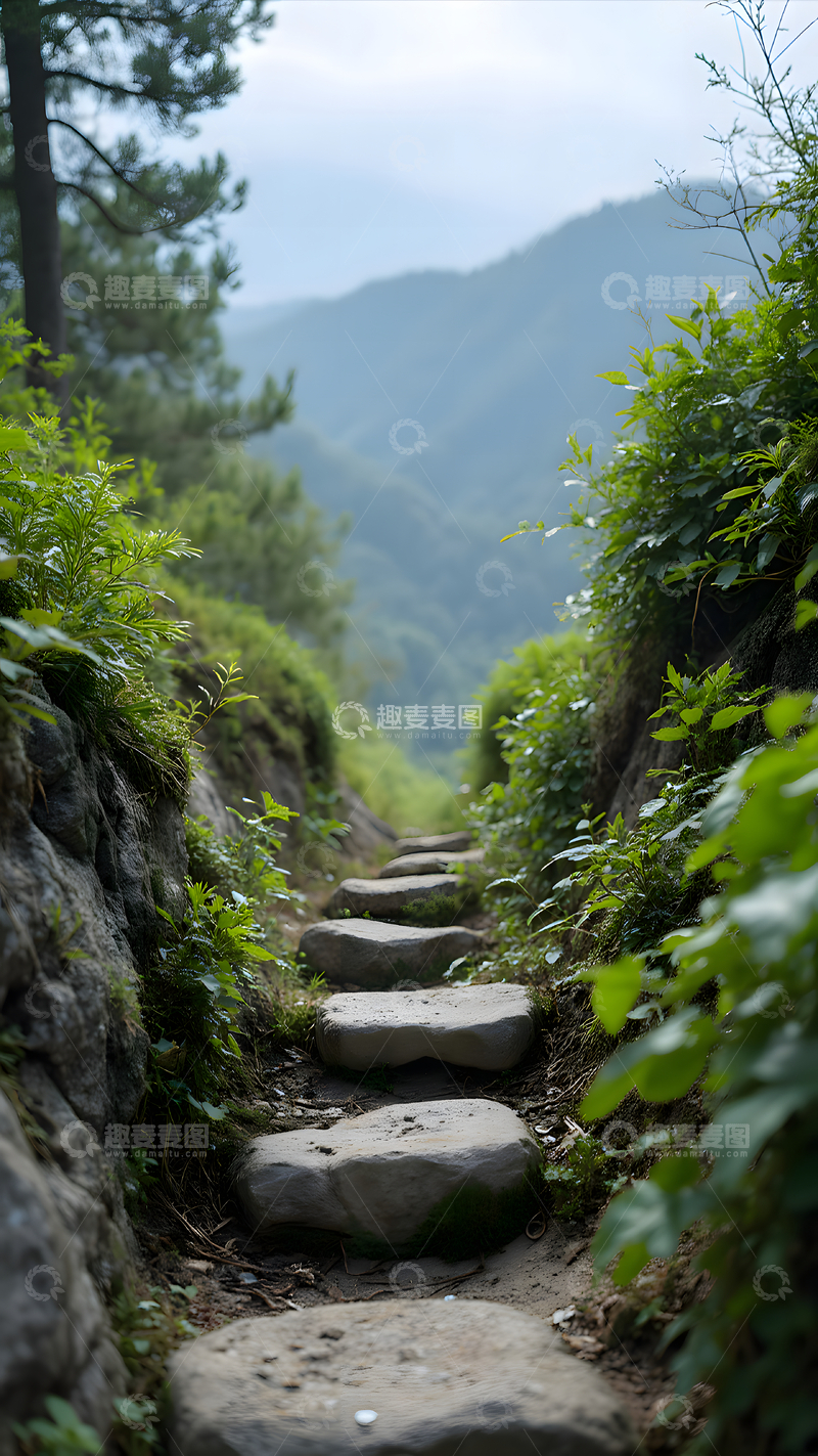 高清大图下载【趣麦麦图】户外山间小路爬山登山踏青场景1