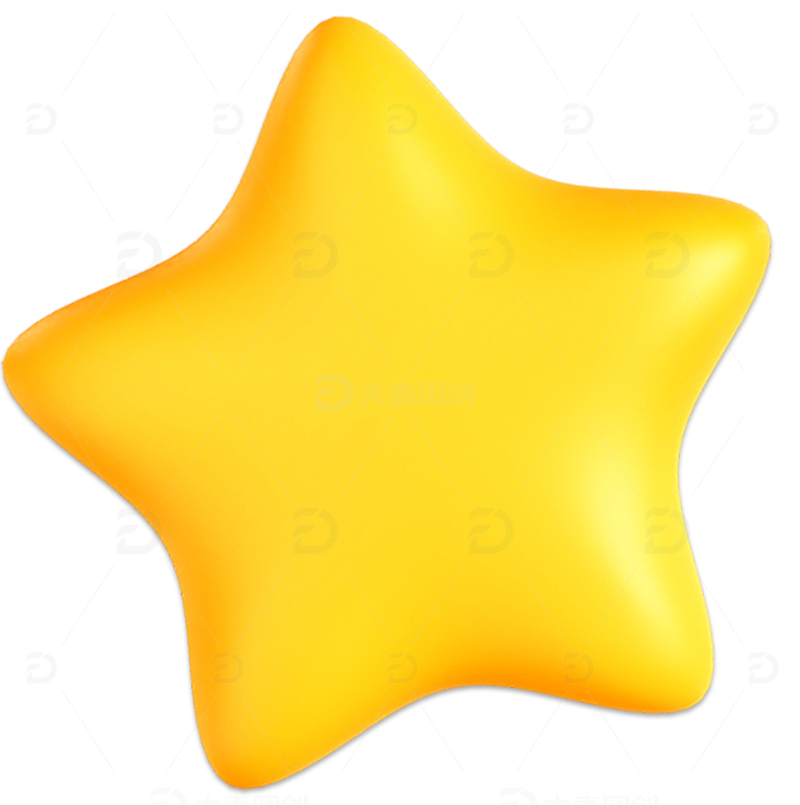 3D星星装饰五角星插画