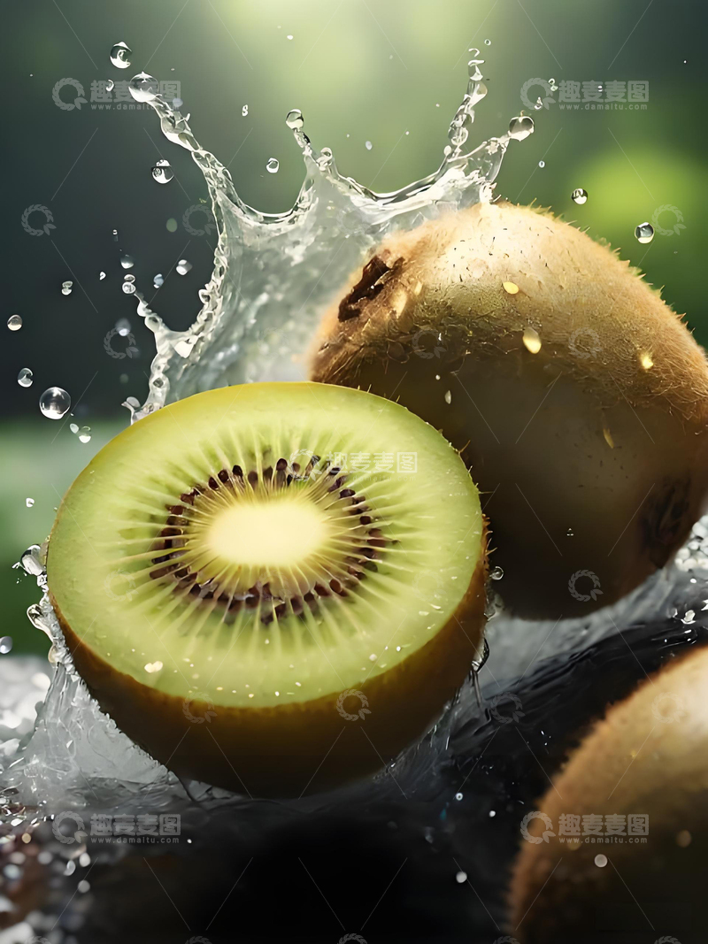高清大图下载【趣麦麦图】美味水果绿色黄心猕猴桃奇异果摄影图3