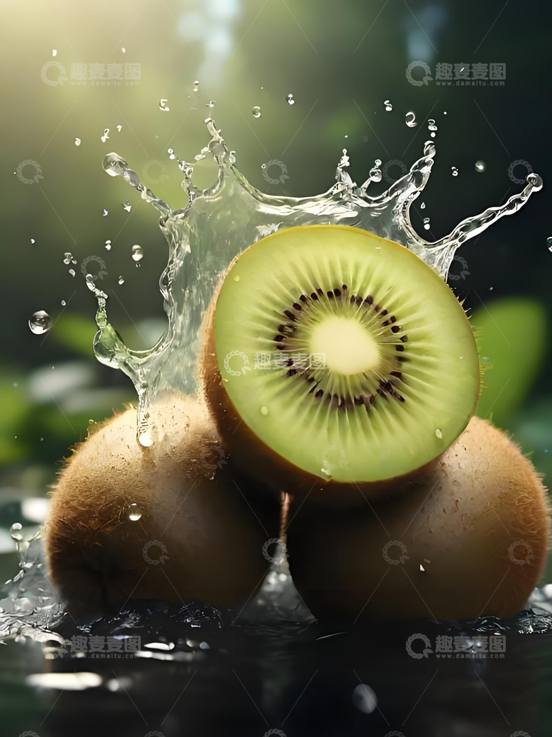 高清大图下载【趣麦麦图】美味水果绿色黄心猕猴桃奇异果摄影图8