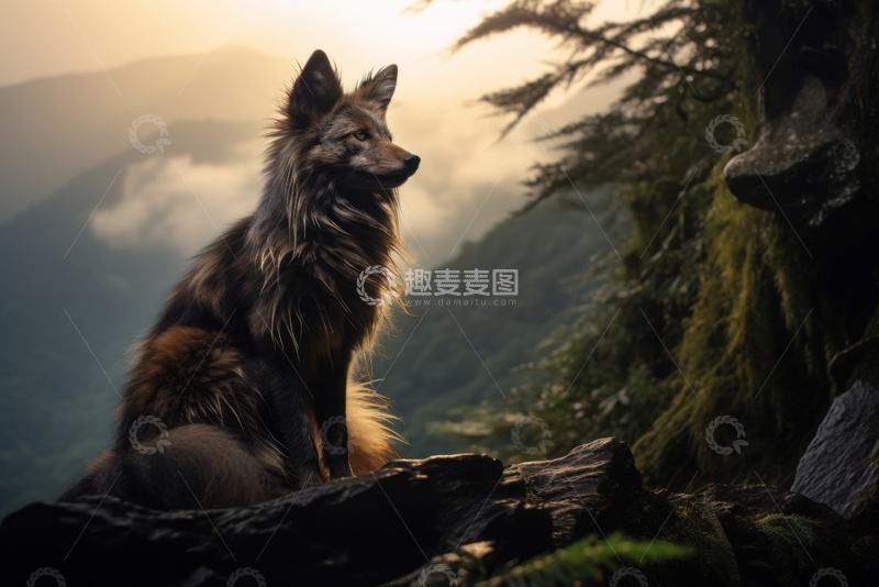 高清大图下载【趣麦麦图】高大威武的狼犬