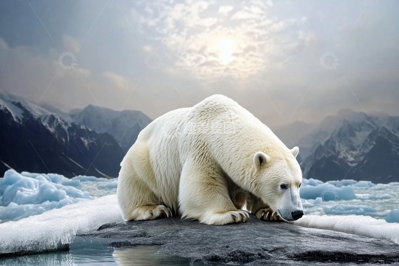 高清大图下载【趣麦麦图】一头北极熊特写摄影