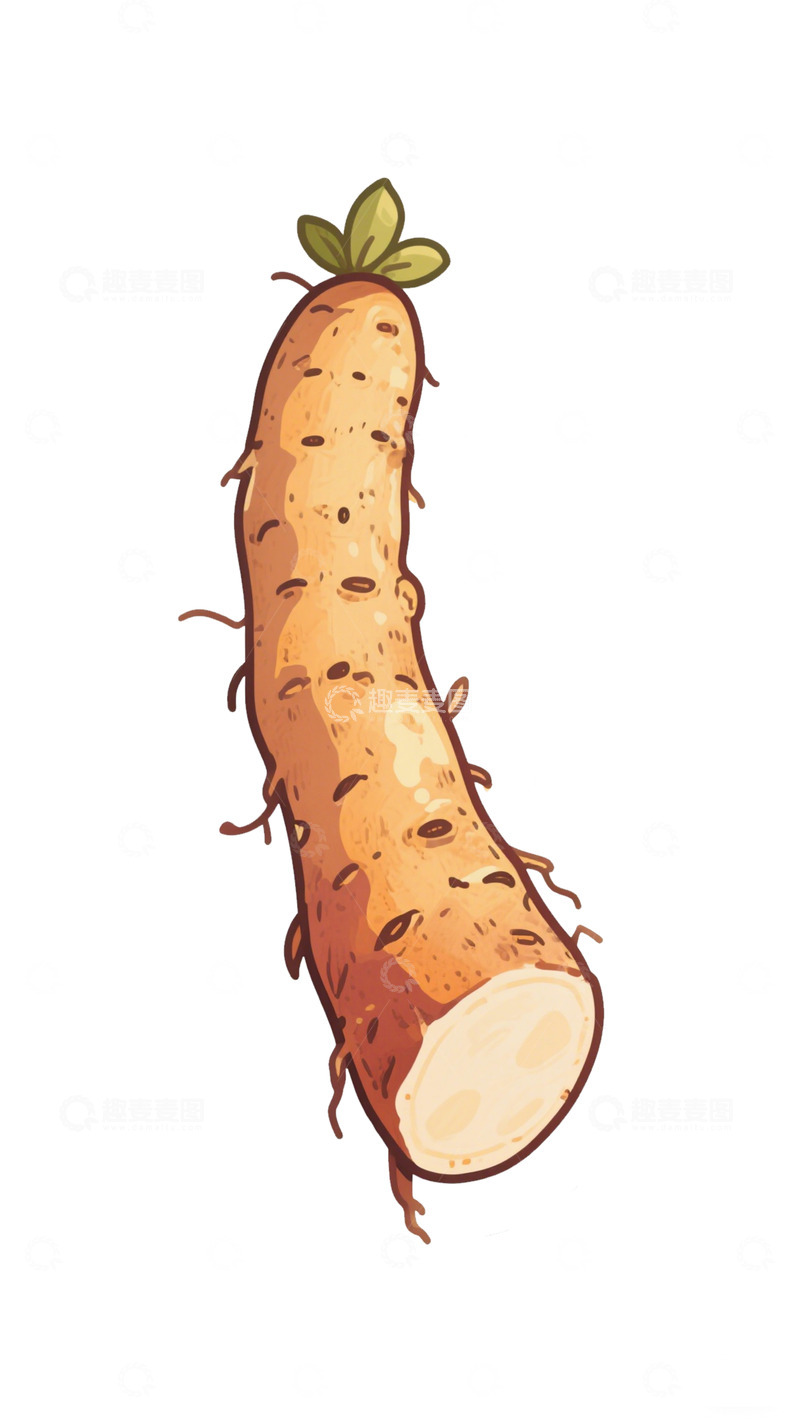 高清大图下载【趣麦麦图】手绘山药装饰素材