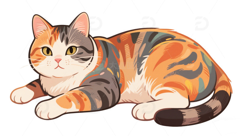 橙色小猫动物免扣素材