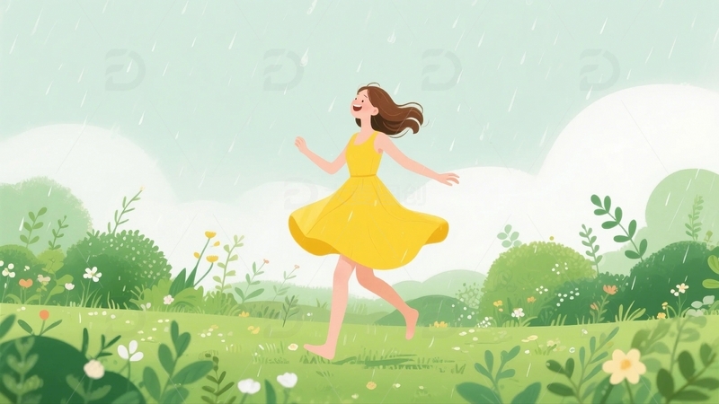 春游踏青开心的女孩14