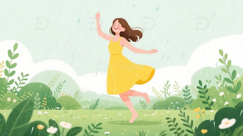 春游踏青开心的女孩11