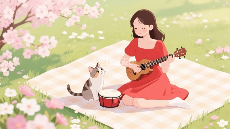 高清大图下载【趣麦麦图】春游踏青开心的女孩