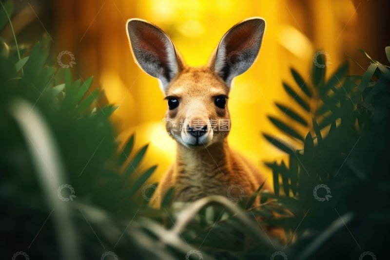 高清大图下载【趣麦麦图】丛林里的小袋鼠