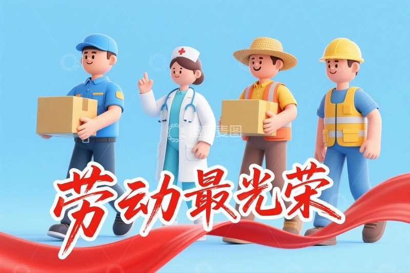 高清大图下载【趣麦麦图】五一劳动节职业人物8