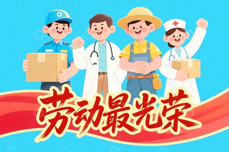 高清大图下载【趣麦麦图】五一劳动节职业人物6