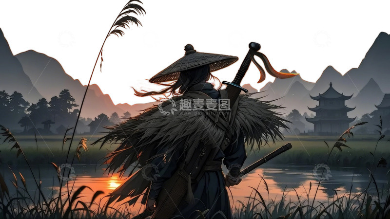 高清大图下载【趣麦麦图】武侠剑客古风素材