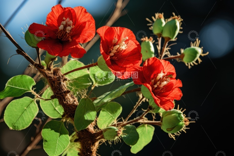 高清大图下载【趣麦麦图】盛开的红色花朵