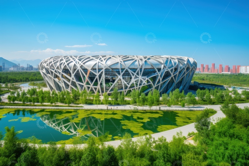 高清大图下载【趣麦麦图】鸟巢建筑美景