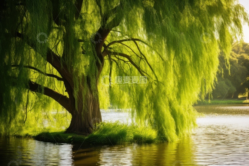 高清大图下载【趣麦麦图】公园里的一颗大柳树
