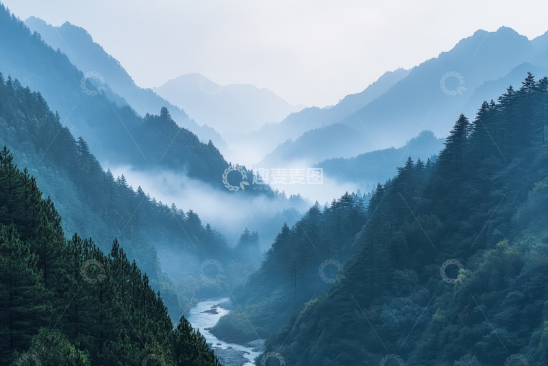 高清大图下载【趣麦麦图】高山云雾自然风景