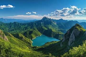 天山水池自然美景