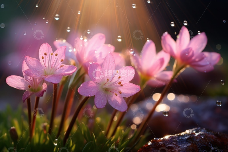 高清大图下载【趣麦麦图】粉色的一簇兰花