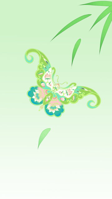 春天谷雨背景竹