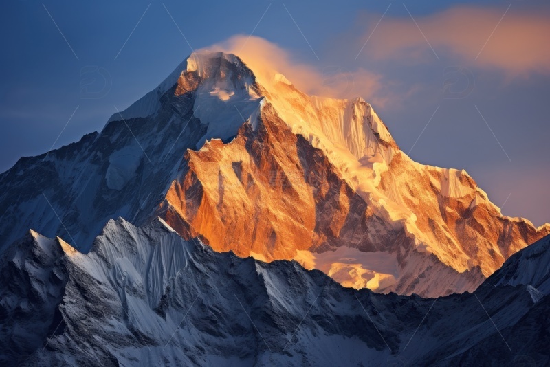 高清大图下载【趣麦麦图】日照金山自然风景