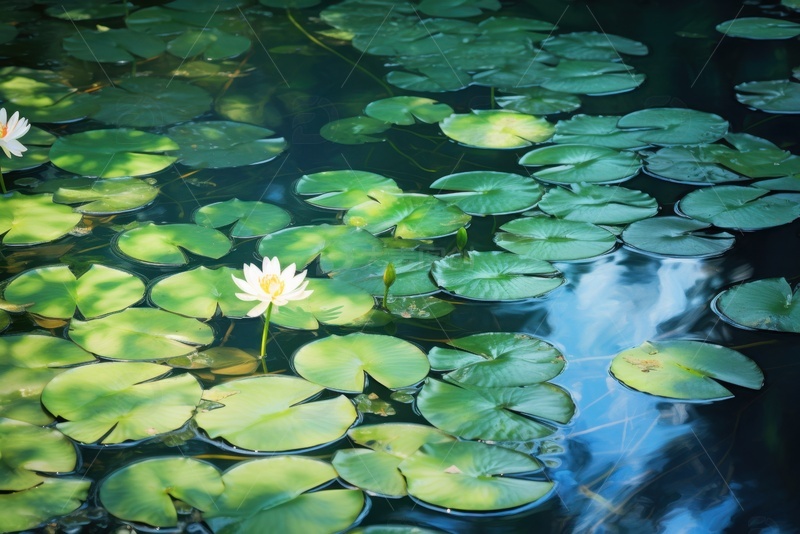 夏季荷塘自然美景