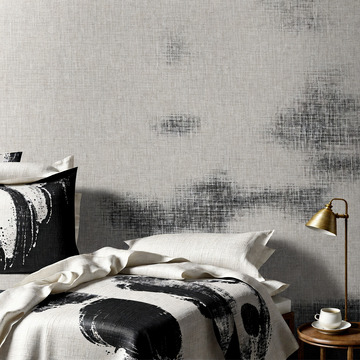 亚麻纹理的水墨泼洒5