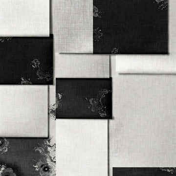 亚麻纹理的水墨泼洒17