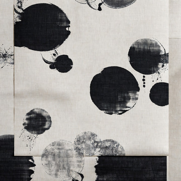 亚麻纹理的水墨泼洒16