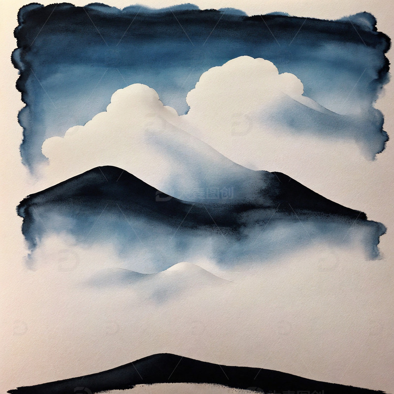 高清大图下载【趣麦麦图】极简主义的水墨山水2