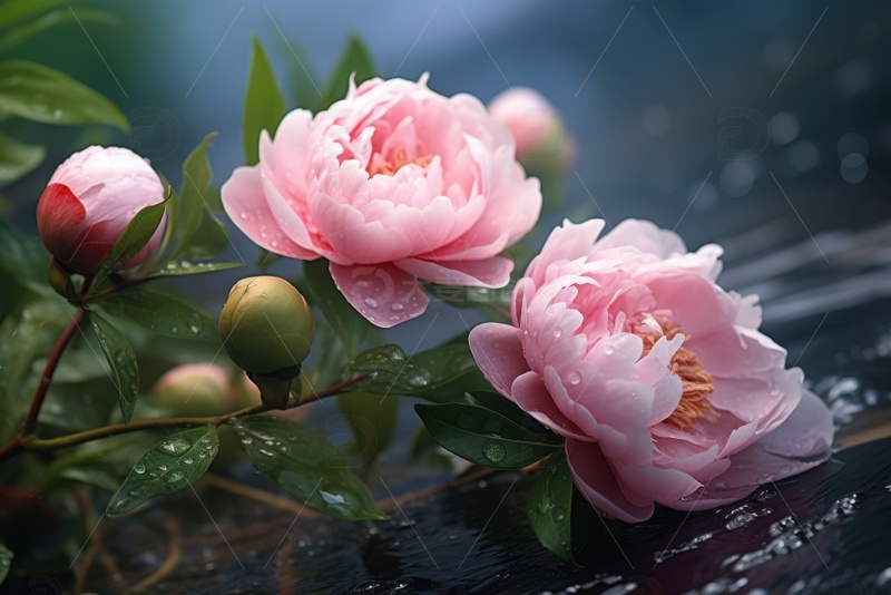 高清大图下载【趣麦麦图】盛开的粉色牡丹花1