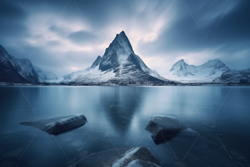 高清大图下载【趣麦麦图】雪山湖泊自然美景