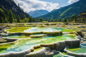 黄龙水池自然风景
