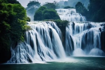 山林间的大瀑布