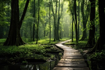 夏季树林里的小路