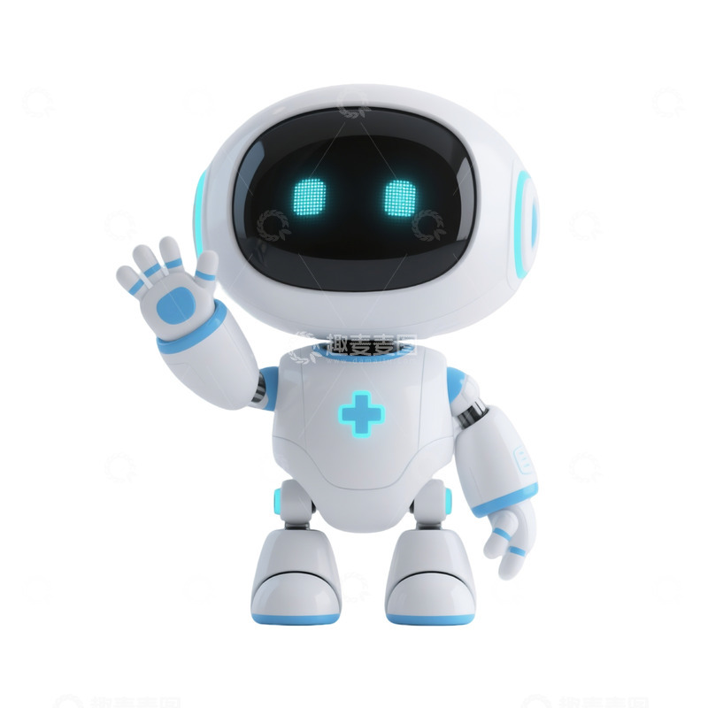 高清大图下载【趣麦麦图】机器人三维立体图标